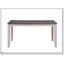 Ensemble de salle à manger 5 pièces à finition grise et blanche avec table rectangulaire en bois et chaises rembourrées en tissu pour des repas familiaux confortables-1261015786