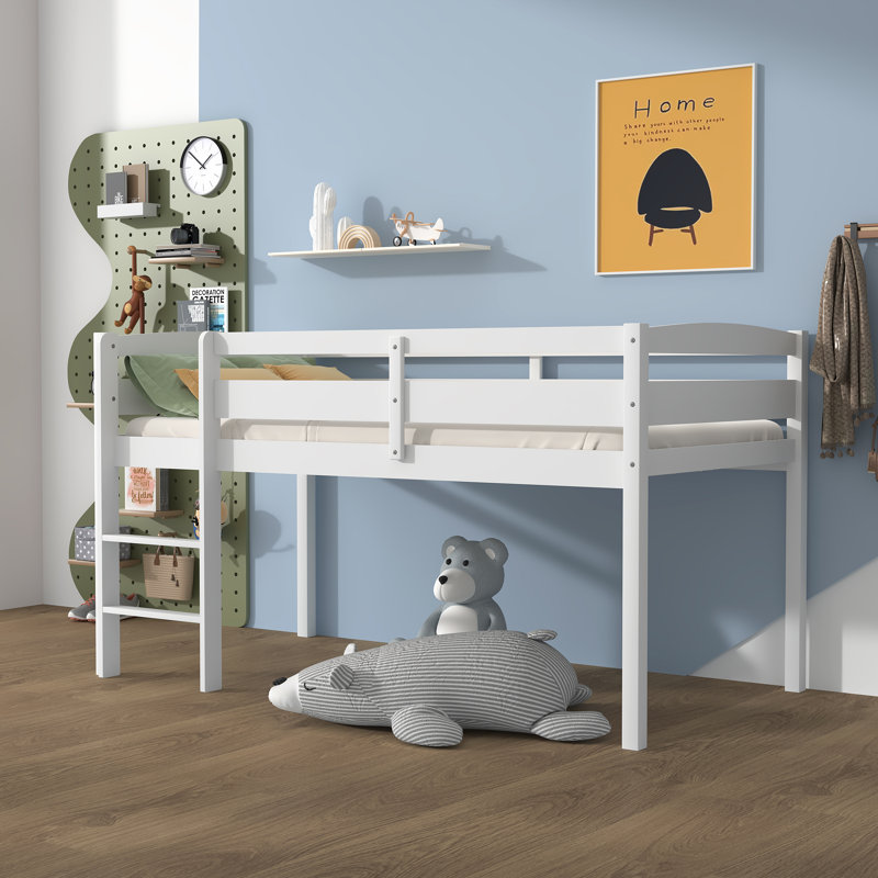 Lit mezzanine simple Hiemkea Kids, Blanc