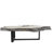 Loudon Teak Wood Handmade Live Edge Wood Slab Living Room Coffee Table with Black T Stand Base