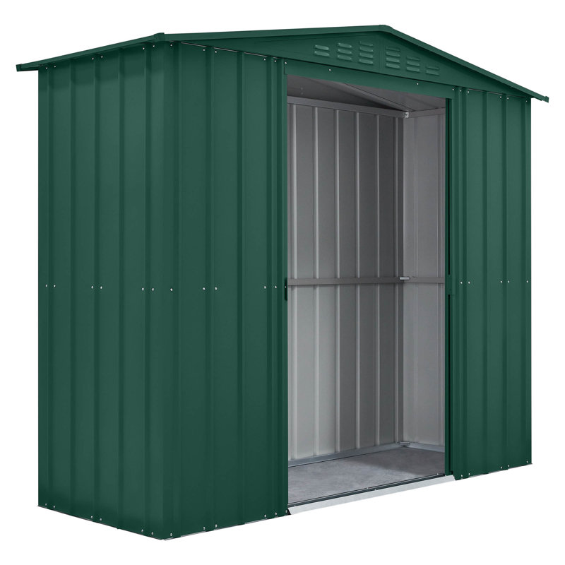 Globel 8 X 3 Apex Metal Shed, Green
