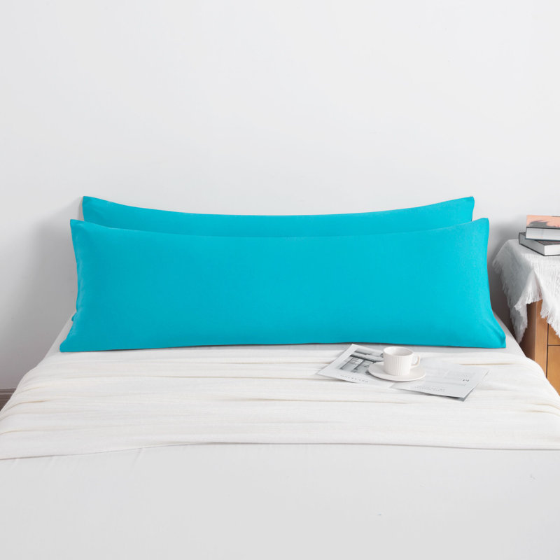 2PC Hypoallergenic Microfiber body pillowcase, Blue