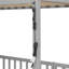 Lit superposé Montessori pour deux personnes avec glissade, escalier de rangement, éclairage DEL et tablette de chevet amovible, gris-2055595980-2055595983