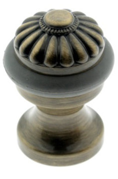 Solid Brass Floor Mount Stop, Antique Brass