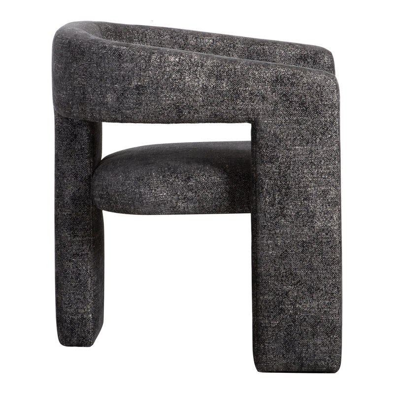 Elo Barrel Chair, Black Multi Boucle