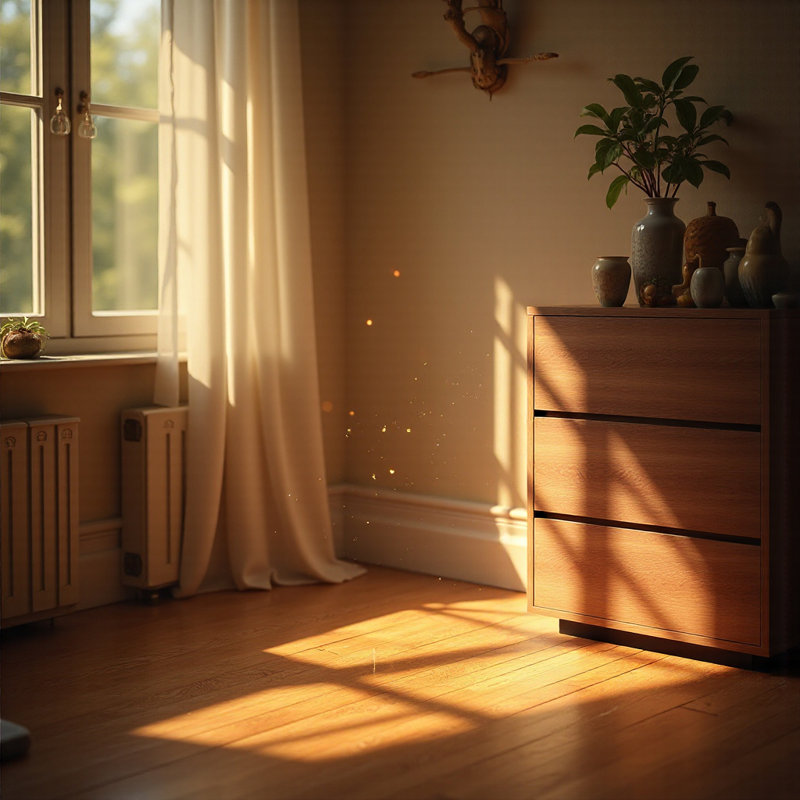 Commode moderne à 3 tiroirs avec beaucoup de rangement pour la chambre à coucher, le salon ou le couloir