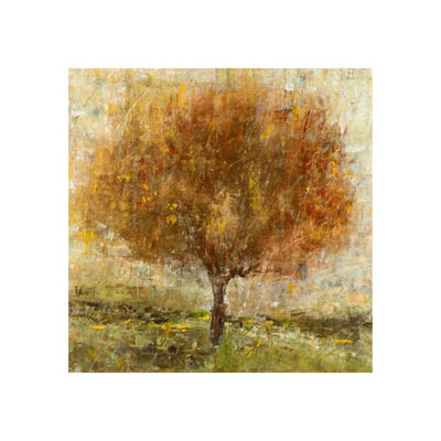 Rust Lit Tree Painting by Jodi Maas