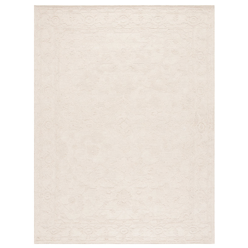 Veshawn Hand Tufted Wool And Cotton Floral Rug, Rectangle 8' x 10'