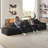 3-Seat L-Shaped Modular Sectional Sofa with 2 Armrests & 3 Detachable Pillows, No Assembly Required-1847331839