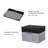 Foldable Lidded Storage Bin [3-Pack] Collapsible Sturdy Cationic Fabric Storage Basket Cube W/Handles-84705295