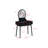 3Pc Vanity Table And Stool Set Built-In Led-Lit Mirror Matching Cushioned Stool Gold-Accented Handles Wooden Home Furniture Black-394646553