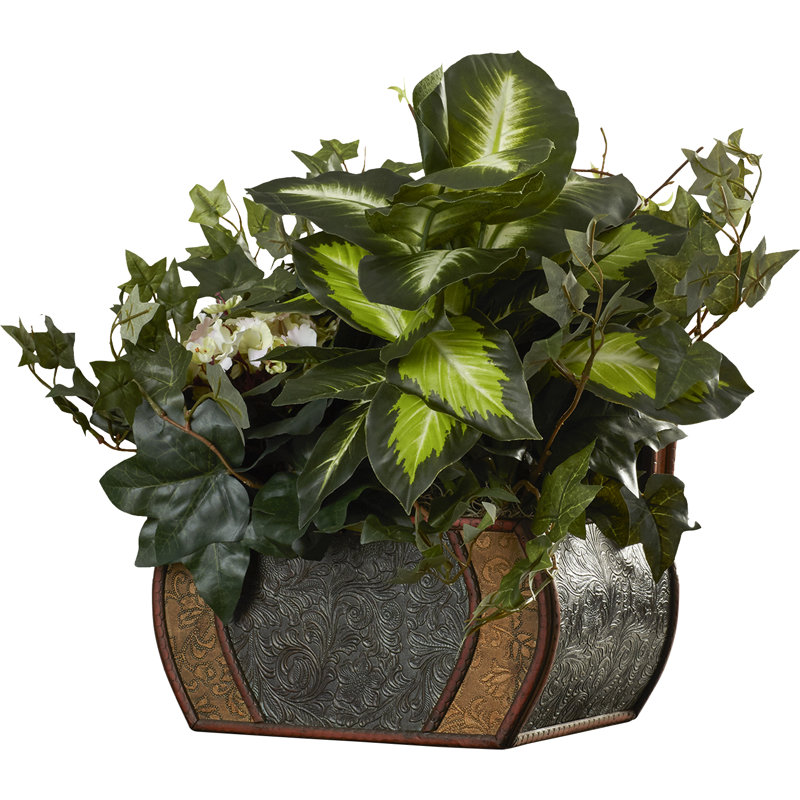 Ivy violet artificiel 5" en pot