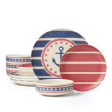 Lenox 24 Seven Melamine, Aweigh We Go 12-Piece Dinnerware Set