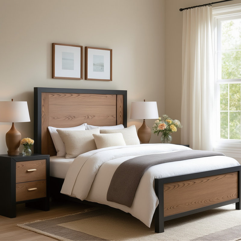 Modern Farmhouse Panel Bed