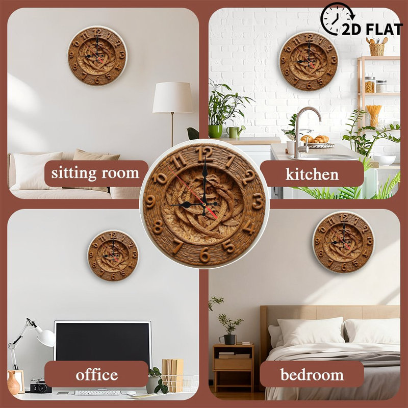 Horloge en bois rustique