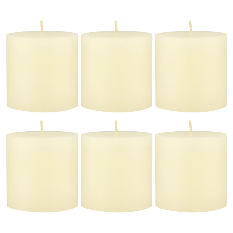 Ensemble de bougies longues 6 pièces, H 3 po x l 3 po x P 3 po