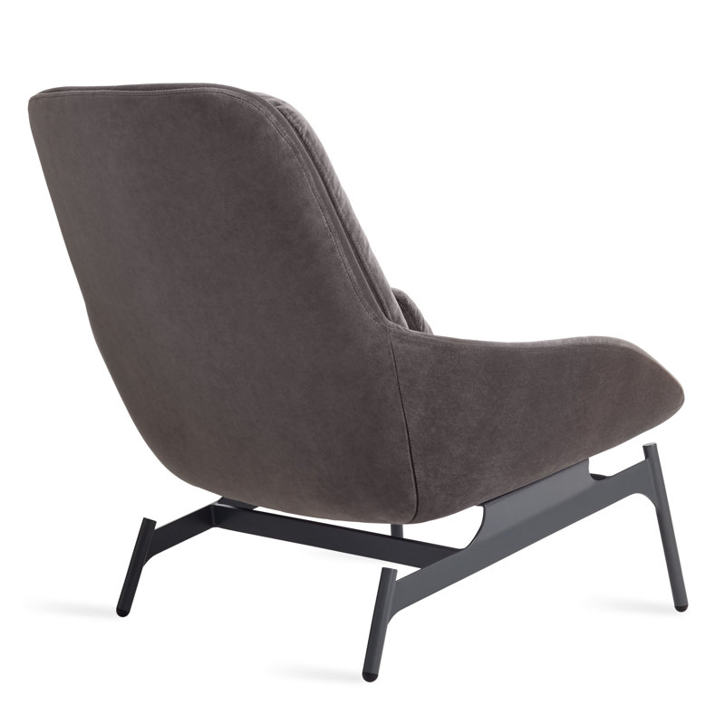 Field Lounge Chair, Storm Velvet Polyester Blend