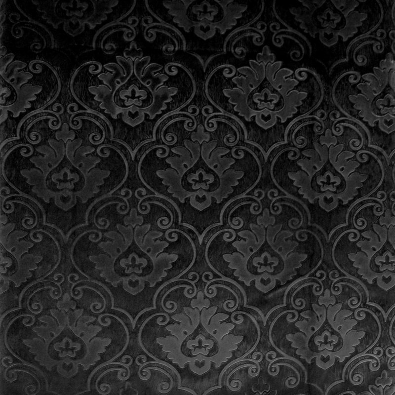 Izea Velvet Room Darkening Curtain Single Panel, 54" W x 120" L, Black