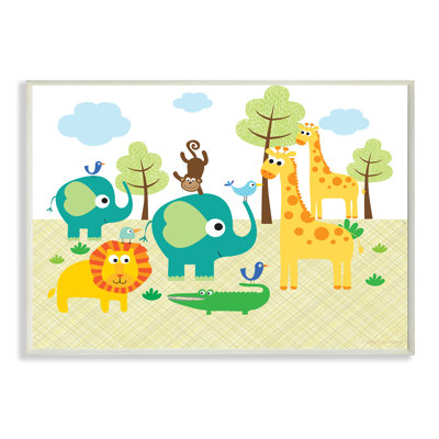 Emery «Jungle Animals», impression sur plaque murale