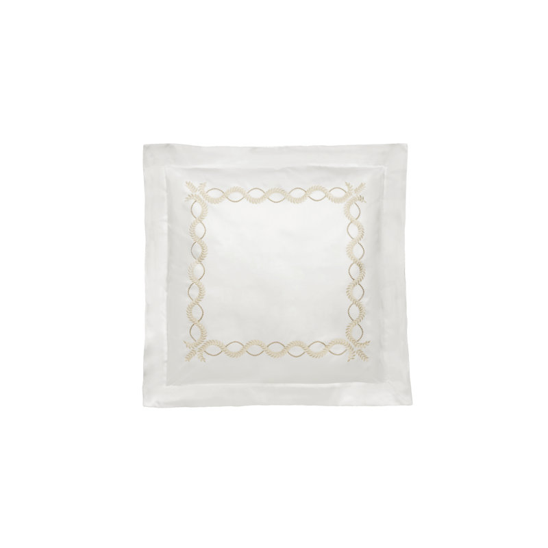 Diana Embroidery By DEA Cotton Pillow Sham, Euro