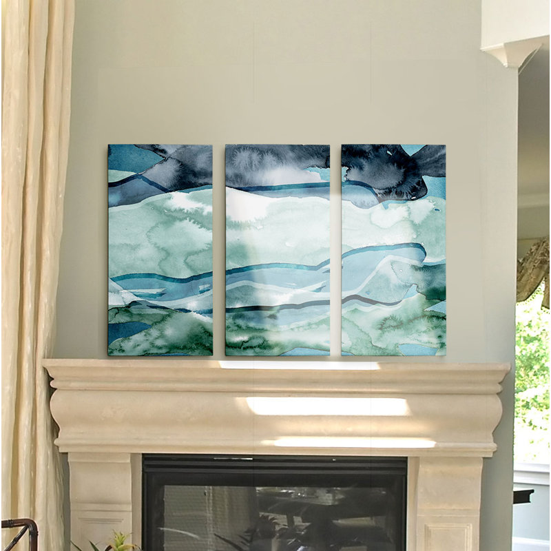 « water féminins i », reproduction d’art à multiples images sur toile, H 24 po x l 36 po x P 1,5 po