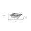 Table basse 41 po carrée en verre transparent et chrome