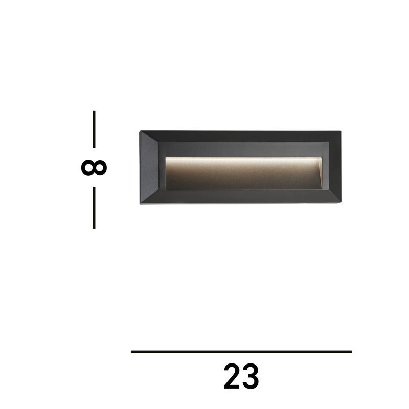 Amya 8cm H Integrated LED Outdoor Flush Mount