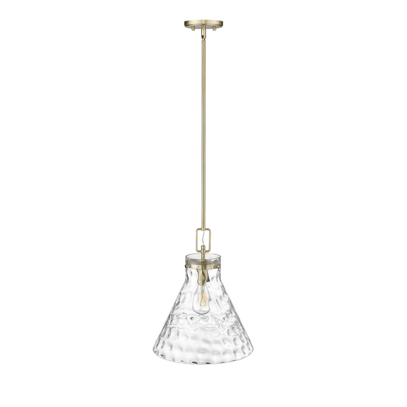 Luminaire suspendu conique à 1 lumière Kamaj, Or moderne