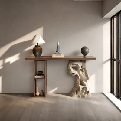 Retro Minimalist Art Console Table