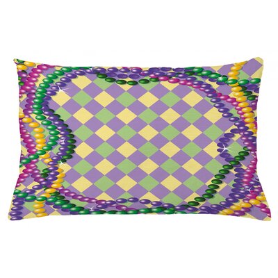 Mardi Gras Indoor/Outdoor Geometric Lumbar Pillow Cover -  Ambesonne, min_40229_26x16