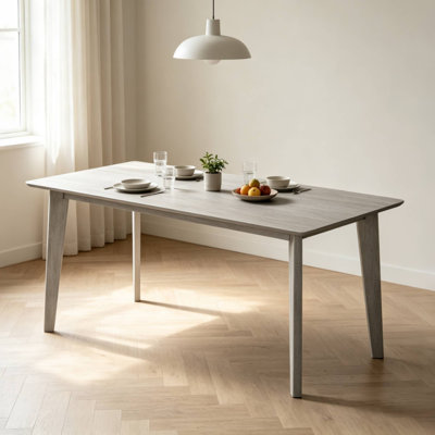 Table de salle à manger rectangulaire, table de cuisine moderne en bois 47,2 "