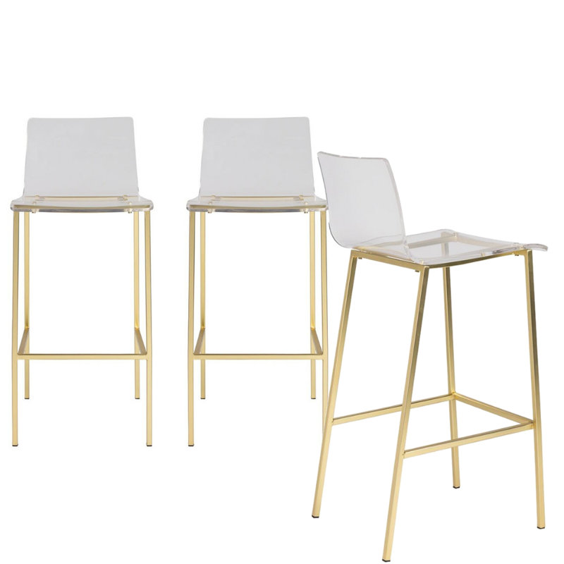 Tabouret Polk, Transparent / or