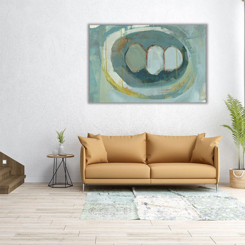 «Blue Nest I», reproduction d'art sur toile, H 20 po x l 30 po