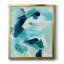 «Teal Composition I», toile encadrée de qualité supérieure - prête à être accrochée-1118333979-1118333978