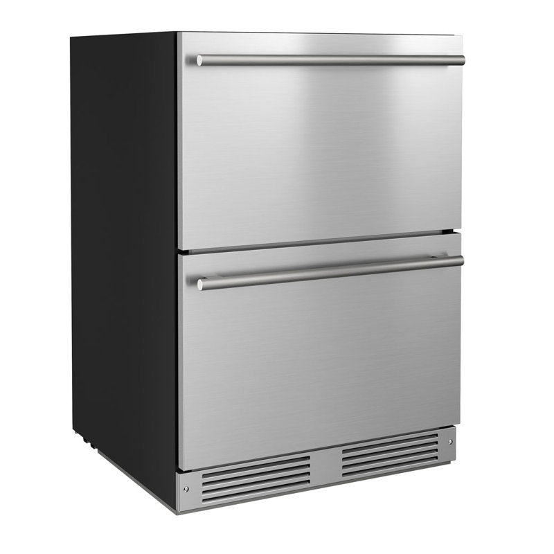 24" 5.2 Cubic Feet Freestanding Stainless Steel Refrigerated Drawers