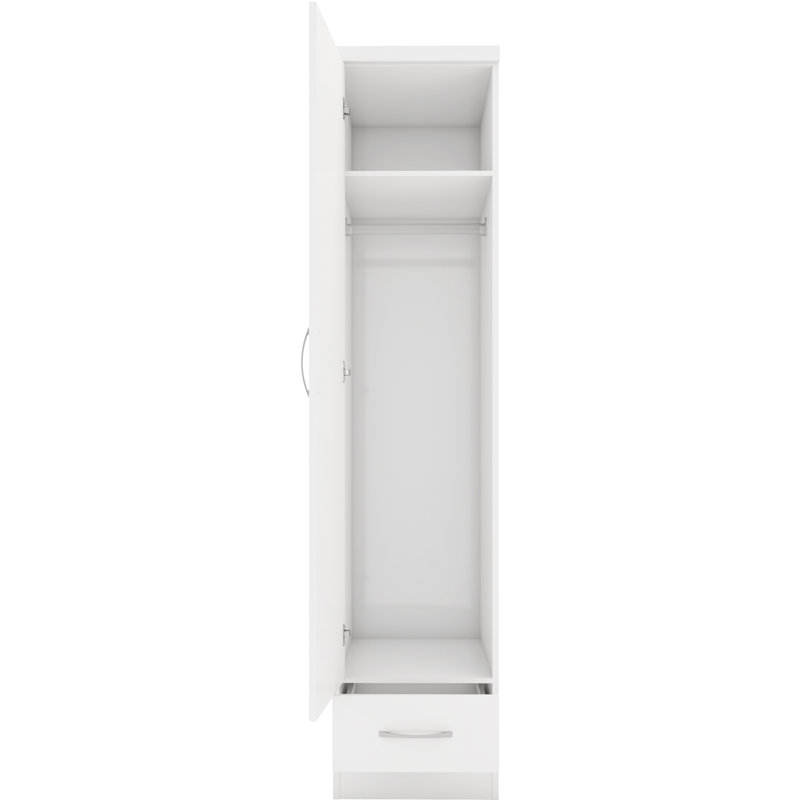 Cascio 1 Door Wardrobe, White