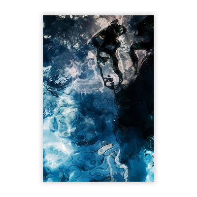 Aqua Blue in Abstract - Wall Art