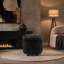 Upholstered Faux Fur Pouf