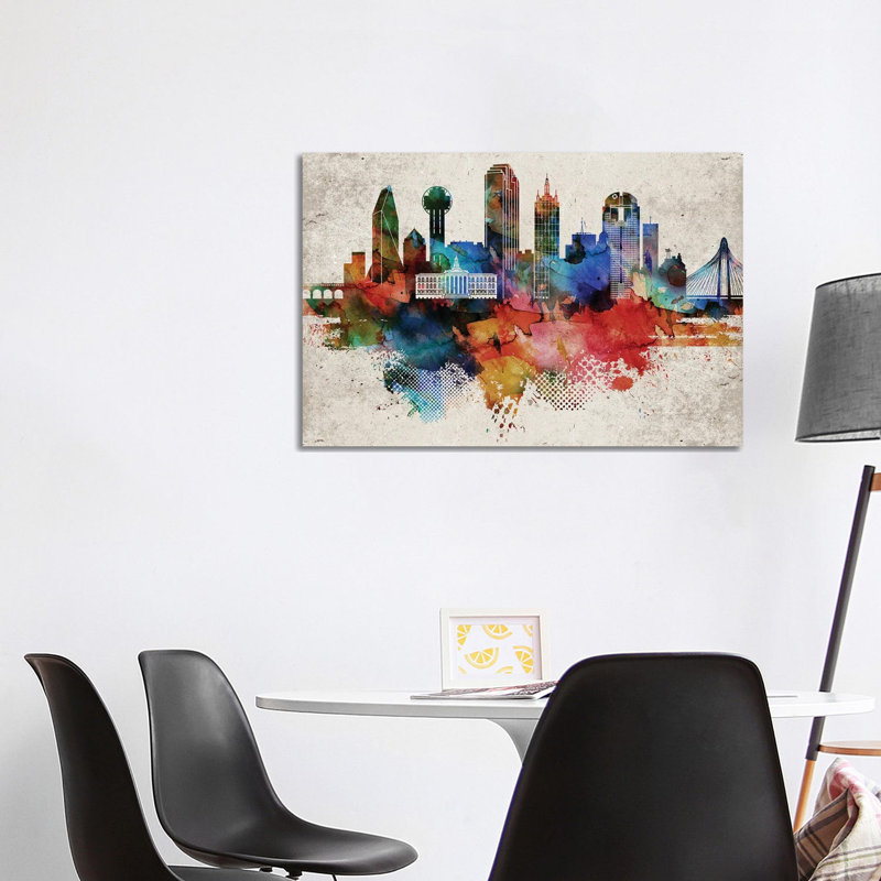 Dallas Abstract - Wrapped Canvas Print, 66.04cm H x 101.6cm W