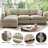 Cloud Couch Modular Sectional Sofa, Deep Seat Convertible Modular Couches For Living Room, Modern Comfy Down Filled Soft Cloud Sectional Sofa-658988607-658988593