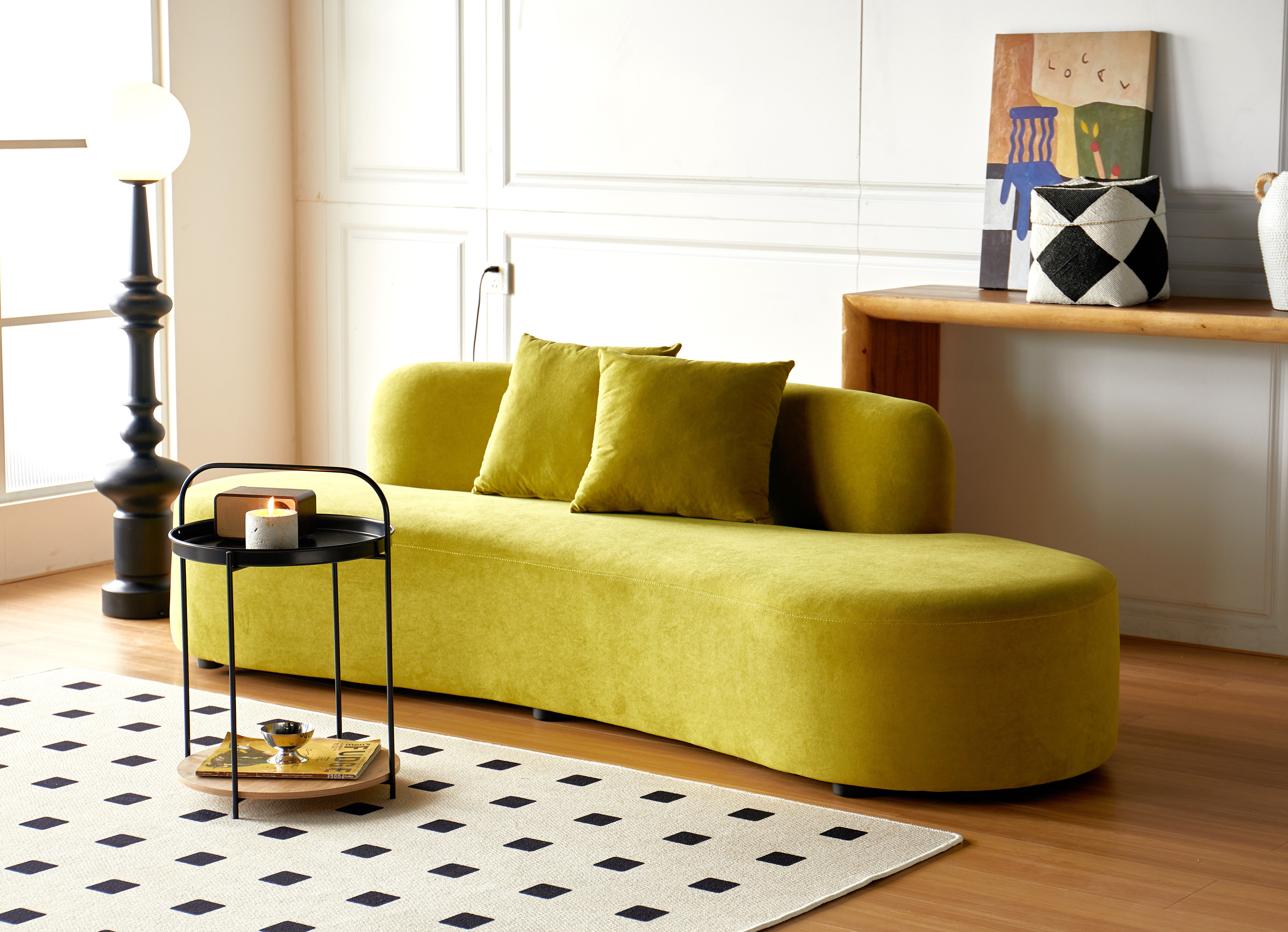 Ebern Designs 90.2'' Wide Half Moon Sofa - Wayfair