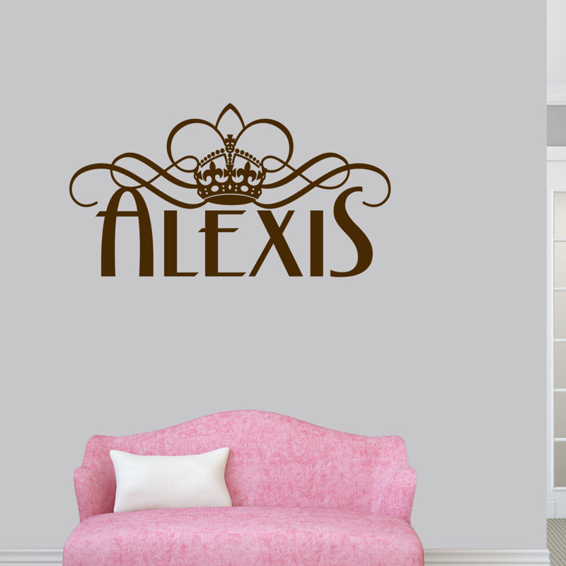 Text & Numbers Wall Decal, Yes, Chocolate Brown