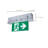 Running Man Green Edge Lit Exit Sign - 120-347V - 2HR Backup - Single/Dual Face - Premium Flush Recessed Mounting