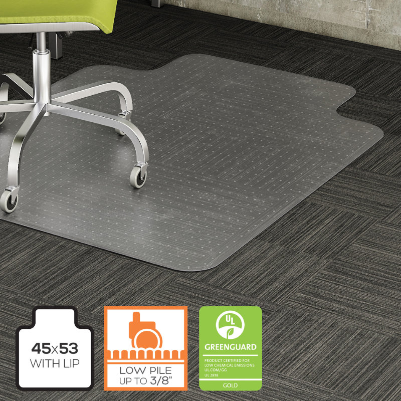 Tapis de chaise à bord biseauté et à poils courts, 45 po x 53 po
