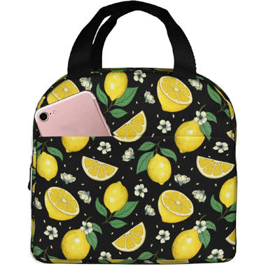 MIER Kids Lunch Bag Insulated Toddlers Lunch Cooler Tote, Blue Lemon
