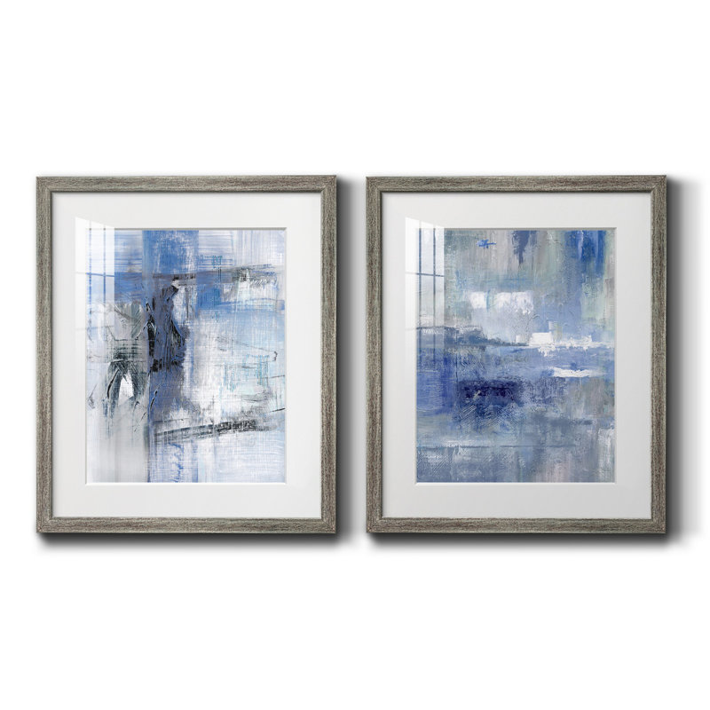 Reflections In Indigo - reproduction encadrée de qualité supérieure - prête à être accrochée