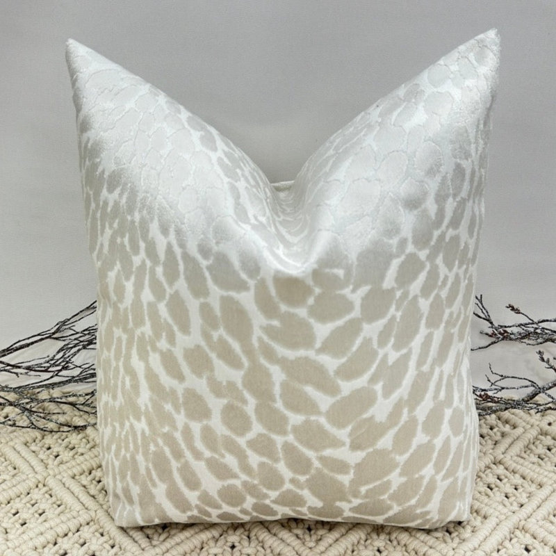 Abstract Square Cushion Cover, Silver