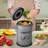 1 Gallons Metal Odor Resistant Indoor Kitchen Composter with Latching Lid-86536306