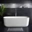67''L x 31''W Freestanding Rectangle Soaking Acrylic Bathtub with Chrome Drain and Overflow