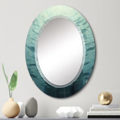 Mindfulness Gracieuse femme méditation - Miroir mural méditation ovale