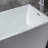 Topcraft Modern 43" x 28" Freestanding Acrylic Soaking Bathtub, Matte White Freestanding Tub for Bathroom